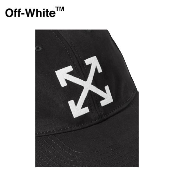 OFF-WHITE Arrow Logo-Embroidered Cotton-Gabardine Baseball Cap 2023SS