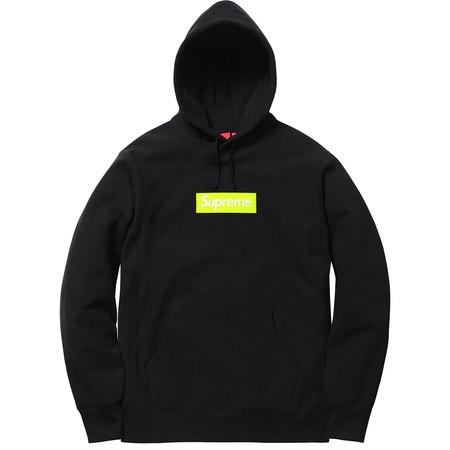 人気定番の Sweatshirt Hooded Logo Box 2017-18年秋冬 シュプリーム Supreme パーカー ロゴ ブラック パーカー