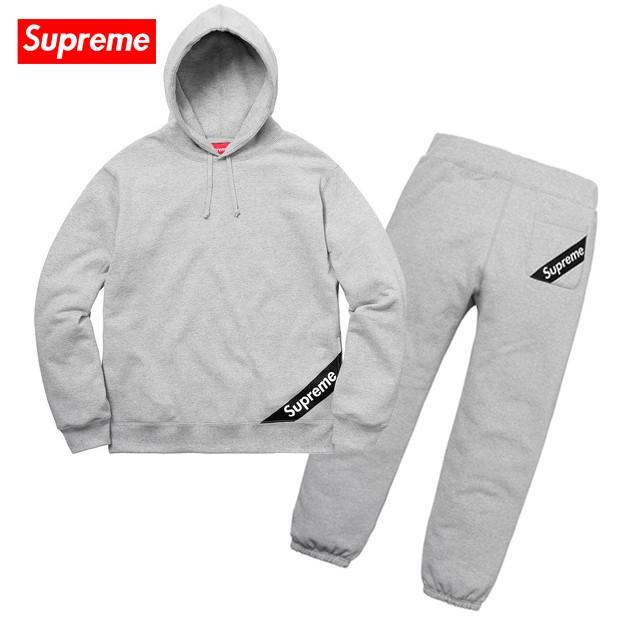 Supreme シュプリーム 2018年春夏 Corner Label Hooded Sweatshirt & Sweatpant Setup Heather Grey スウェット セットアップ ヘザーグレー :sup-item-0135hgry:fashionplate Yahoo!ショップ -