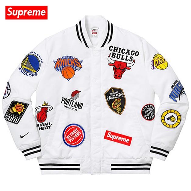 Supreme x Nike 2018年春夏 NBA Team Warm-Up Jacket White :sup-item-0179