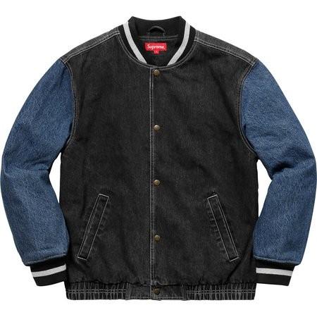 Supreme 2018年春夏 Denim Varsity Jacket デニム ジャケット ブラック