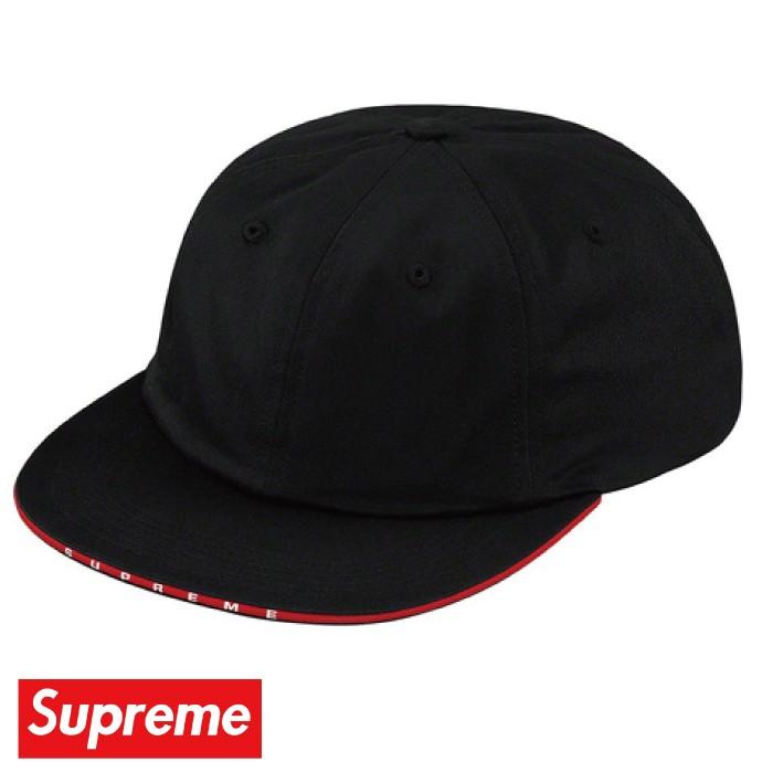 Supreme シュプリーム Visor Logo Twill 6-Panel キャップ 帽子 black ブラック 2019年春夏