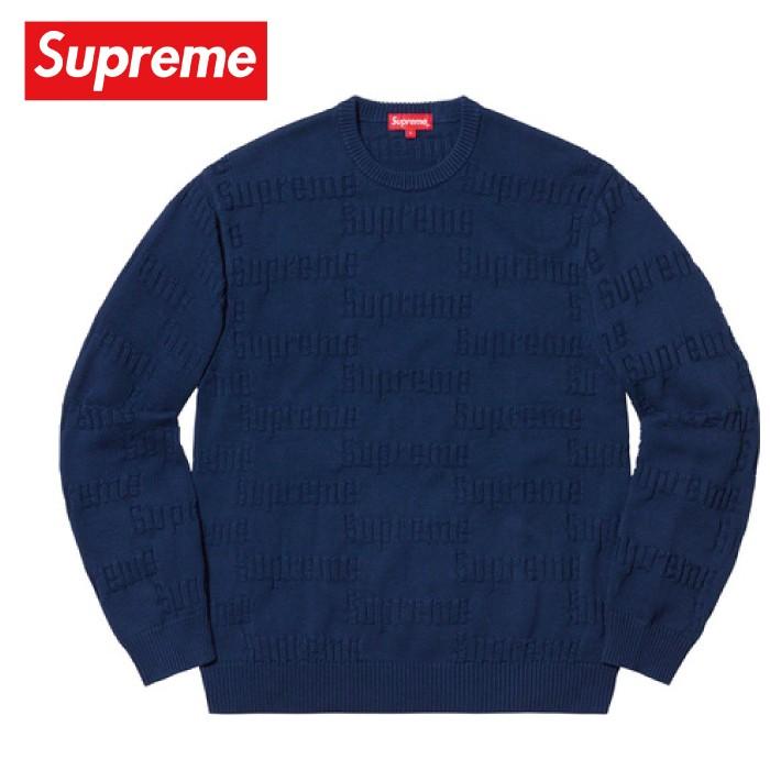 Supreme シュプリームRaised Logo Sweater スウェット セーター Navy ネイビー 2019-2020年秋冬  :sup-item-0760n:fashionplate Yahoo!ショップ - 通販 - Yahoo!ショッピング