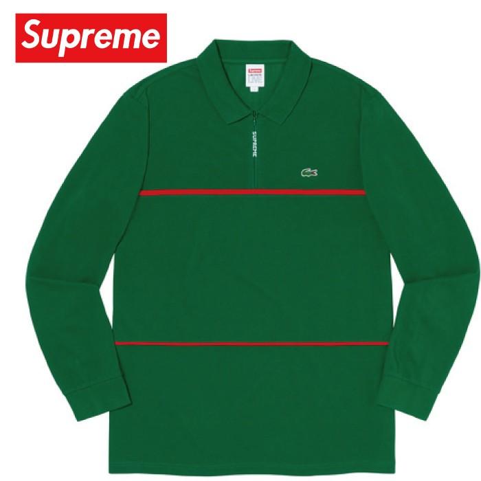 Supreme シュプリーム Lacoste Pique Zip L S Polo スウェット トレーナー Green グリーン 19 年秋冬 Www Parselsorgu Com