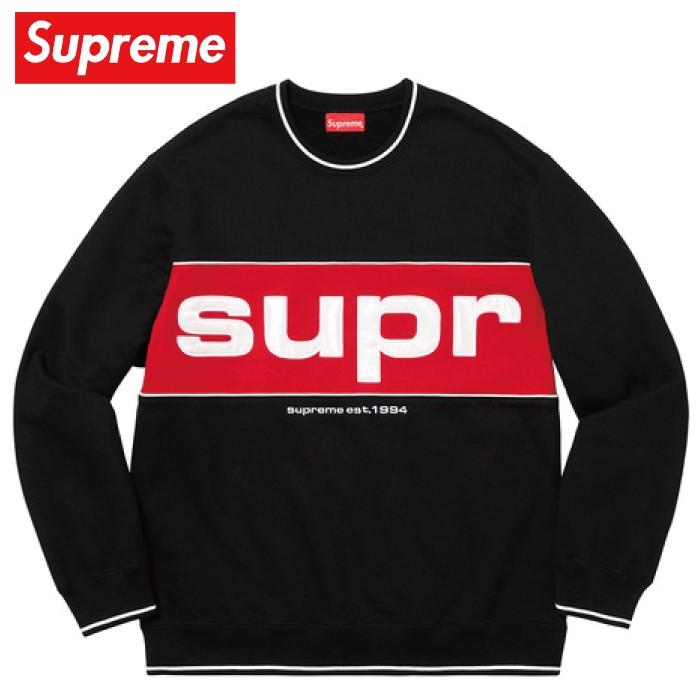 Supreme シュプリーム Piping Crewneck スウェット トレーナー Black ブラック 2019-2020年秋冬 :sup