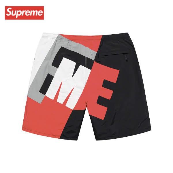 Supreme big hot sale letter water shorts