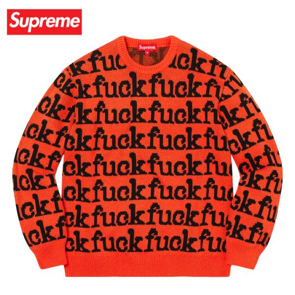 対テロリストの 20SS Supreme Fuck ブラック　L 黒 Sweater ニット/セーター