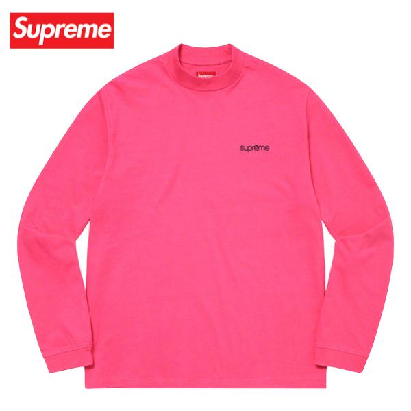 6colors】Supreme Mock Neck L/S Top Long sleeve T-shirt 2022AW 