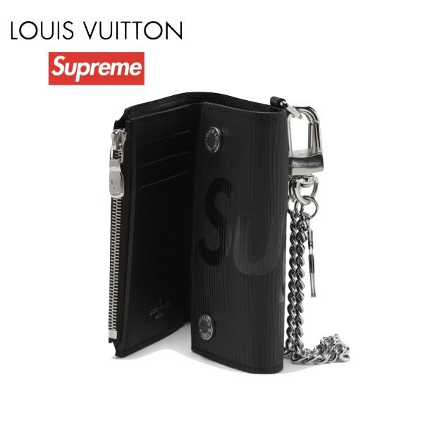 Louis Vuitton Supreme Black EPI Chain Wallet (SN2137)