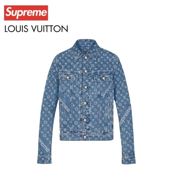 denim jacket supreme louis vuitton