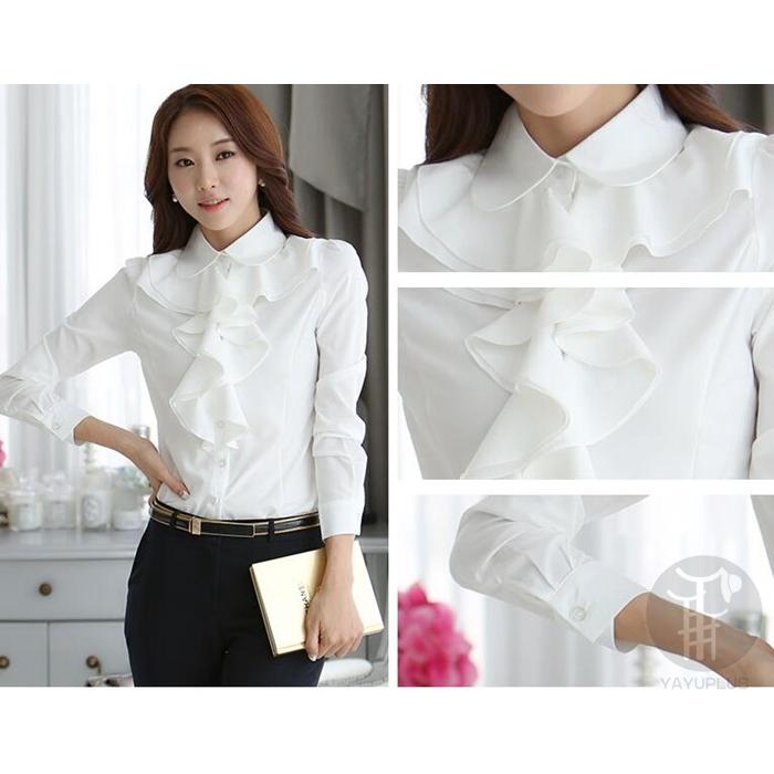 ブラウス フリル レディース フォーマル オフィス シャツ トップス