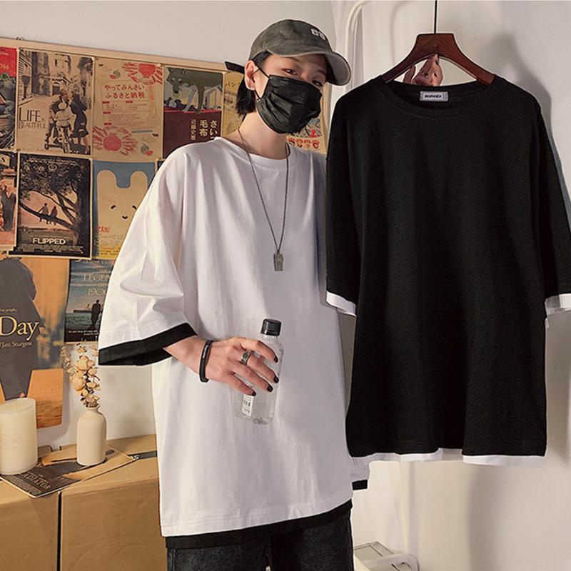 Tシャツ メンズ 7分 クルーネック レイヤード風 トップス メンズファッション ゆったり 春 夏 おしゃれ Yemi486 ファッションリズム 通販 Yahoo ショッピング