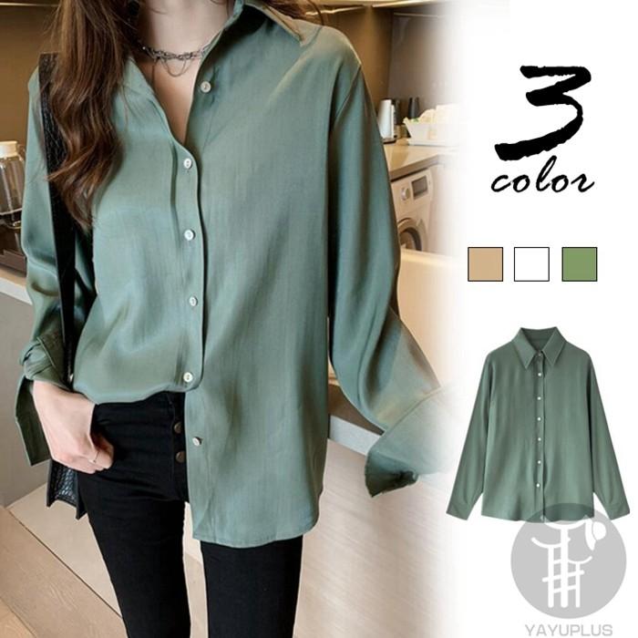 ブラウス シャツ レディース 長袖シャツ トップス 無地 長袖 ゆったり 着痩せ 秋服 春服 冬 ファッション おしゃれ 通勤 通学 きれいめ コーデ 代引不可 Cbr795 流行リズム 通販 Yahoo ショッピング