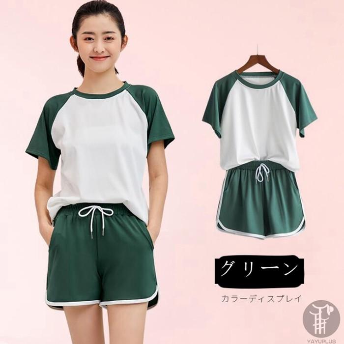 ルームウェア レディース 上下セット セットアップ スポーツネスウェア ショートパンツ Tシャツ ジョギング 部屋着 夏 涼しい カジュアル 代引不可 Fyt24 流行リズム 通販 Yahoo ショッピング