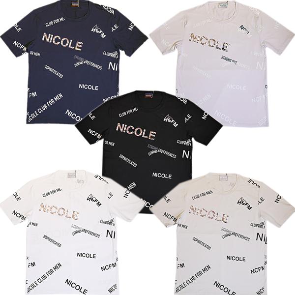 ニコルクラブフォーメン Nicole Club For Men メンズ ロゴプリントtシャツ 2164 9001 22春夏新作 通常販売価格 5390円 即納 最大半額