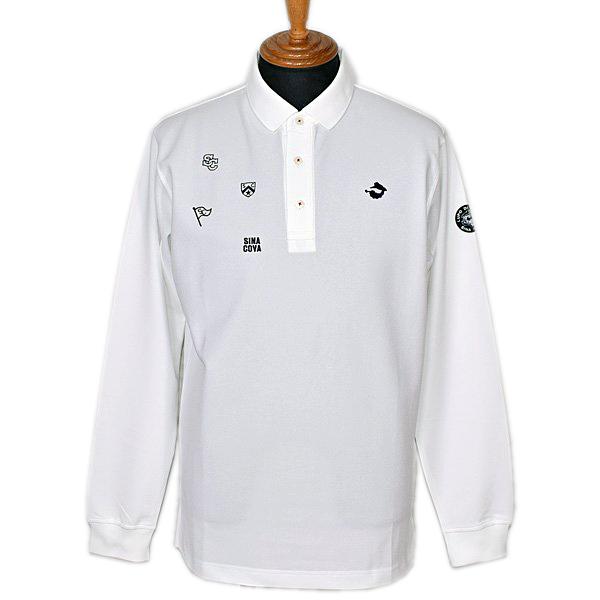 シナコバ SINACOVA メンズ 長袖衿裏ロゴ入ポロシャツ ゴルフウェア 通常販売価格:27500円
