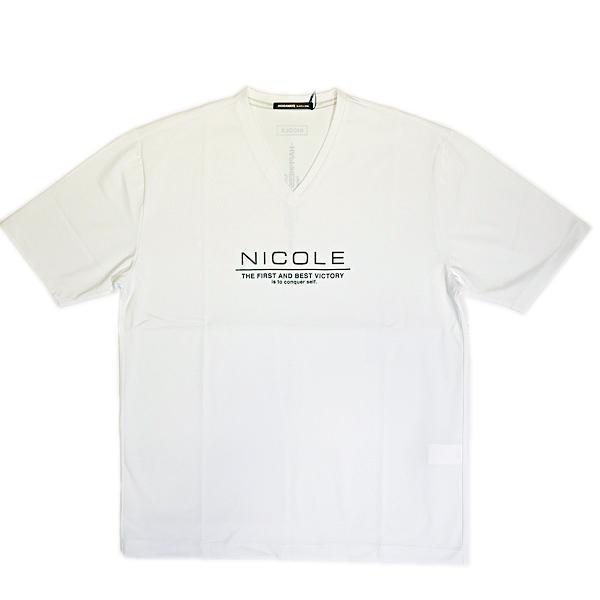 ハイダウェイ ニコル HIDEAWAYS NICOLE メンズ ダブルシルケットロゴプリント半袖Ｔシャツ 3165-9030 (アウトレット30%OFF) 通常販売価格:6490円｜fashionspace-yokoya｜04