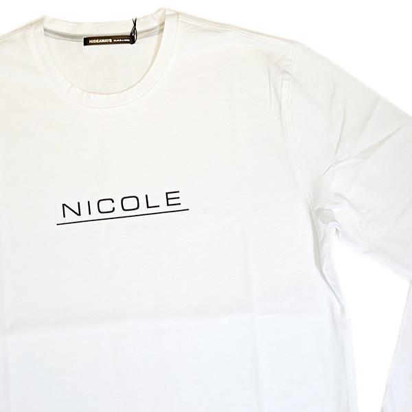 ハイダウェイ ニコル HIDEAWAYS NICOLE メンズ シルケット天竺ロゴ長袖Ｔシャツ 3465-9130 (アウトレット30%OFF) 通常販売価格:6490円｜fashionspace-yokoya｜10