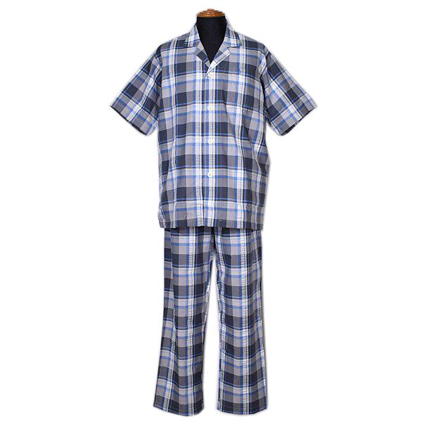 マンシングウェア Munsingwear メンズ 半袖長ズボンチェック柄サッカー
