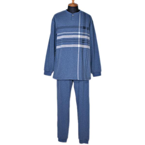 マンシングウェア Munsingwear メンズ 長袖チェック柄裏起毛ヘンリー 