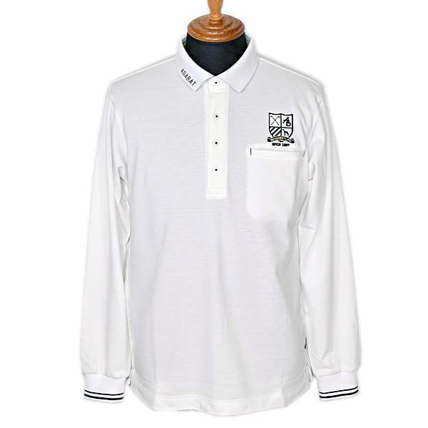 アダバット adabat メンズ 長袖胸ポケット付あったかポロシャツ ゴルフウェア 2023秋冬新作 通常販売価格:20900円