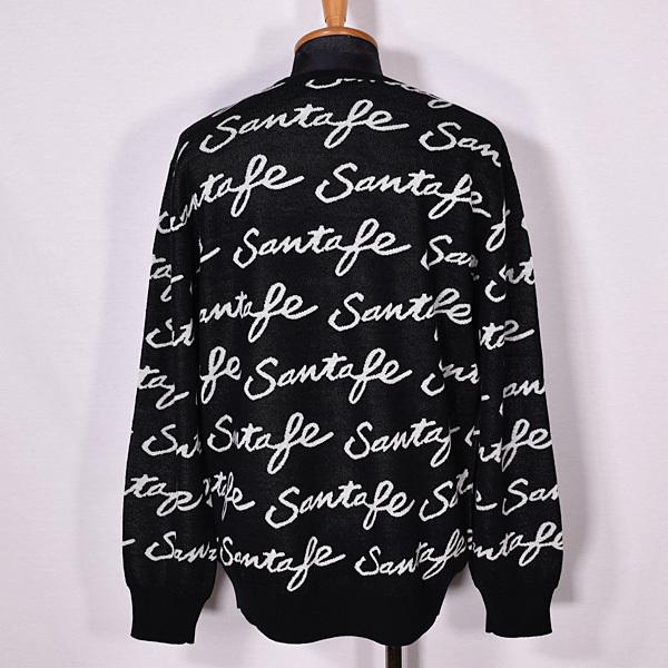 サンタフェ santafe メンズ ブランドロゴ総柄クルーネックセーター