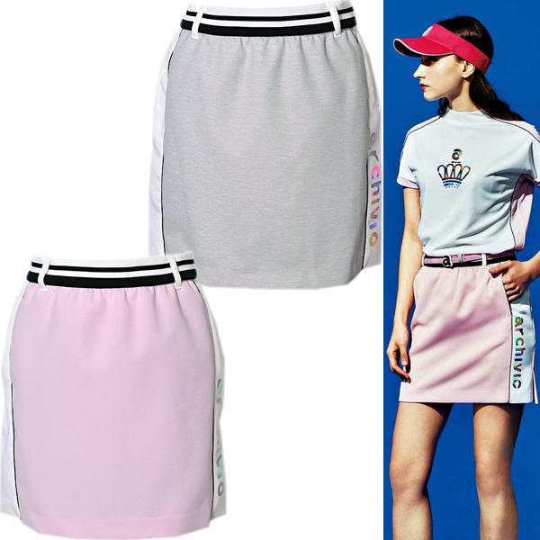 アルチビオ Archivio レディース ブランドロゴ入りスカート ゴルフウェア ゴルフウェア Golf 22春夏新作
