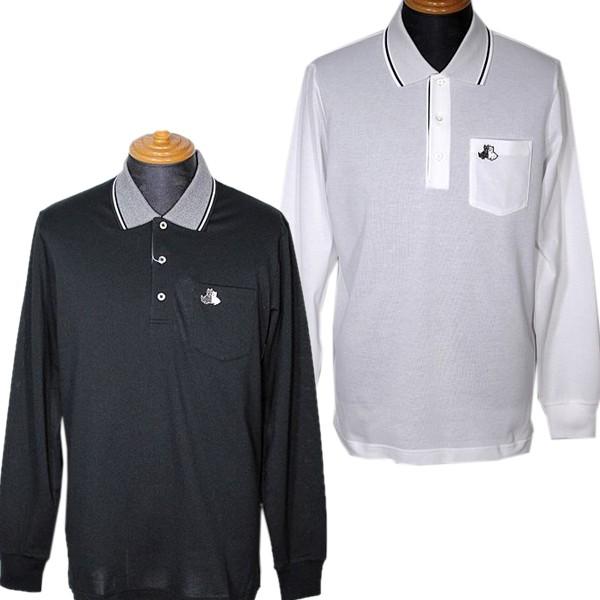 ブラック ホワイト Black White メンズ 長袖胸ポケット付ポロシャツ Black White ゴルフウェア アウトレット30 Off Bgf9009ya 円 ゴルフウェア ファッションスペースyokoya Black White 通常販売価格 セールアイテム