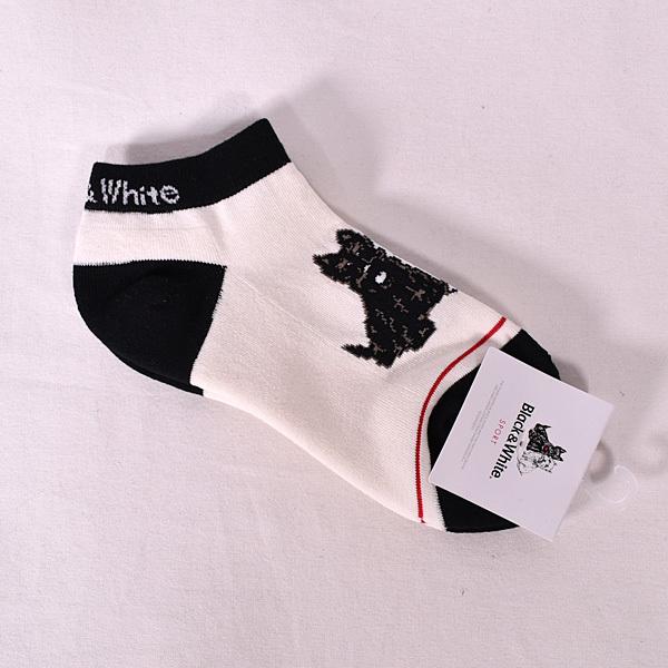 ブラック&ホワイト Black&White レディース アンクルソックス 靴下 ゴルフウェア 日本製 (アウトレット30%OFF)  通常販売価格:2200円