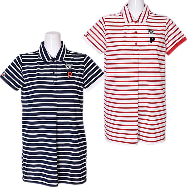 ピッコーネ Picone レディース スポーツ 半袖ボーダー柄プルオーバー チュニック ゴルフウェア レディース 22春夏新作 ファッションスペースyokoya 円 ゴルフウェア C 通常販売価格 日本製