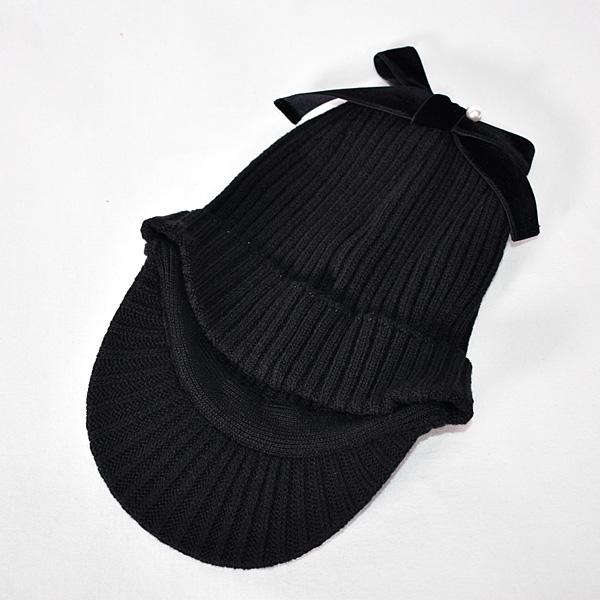 ランバンスポール LANVIN SPORT レディース ツバ付き暖かニット帽 帽子 