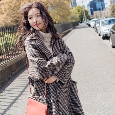 コート レディース ロングコート ステンカラーコート マキシ丈 格子柄 チェック柄 オーバーコート 韓国風 通勤 通学 防風 アウター カジュアル Fy Fashion Ya 通販 Yahoo ショッピング