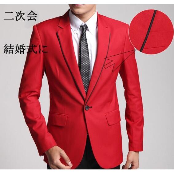 テーラードジャケット ショート丈 メンズ 赤いジャケット 赤ジャケット 赤ブレザー メンズジャケット 長袖 赤 メンズ 1ボタン カジュル スーツ Fy3274 Fashion Ya 通販 Yahoo ショッピング