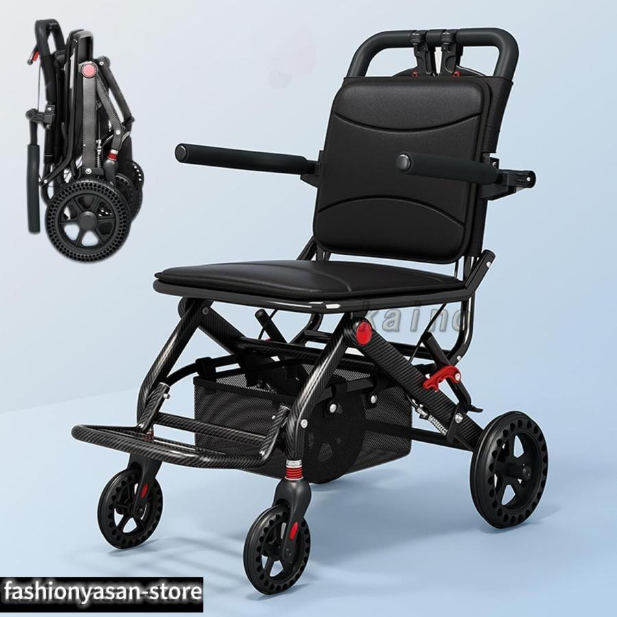 ★美品★ 介助式車椅子　ノーパンクタイヤ　軽量折り畳み式　送料無料 車椅子 介助用 折り畳み 車いす 軽量 コンパクト 自立型 軽量車椅子