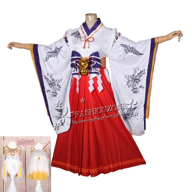 陰陽師風 ミケツノカミ 新式神稲神 巫女服 着物 舞台衣装 陰陽師風 ミケツノカミ 新式神稲神 巫女服 着物 舞台衣装