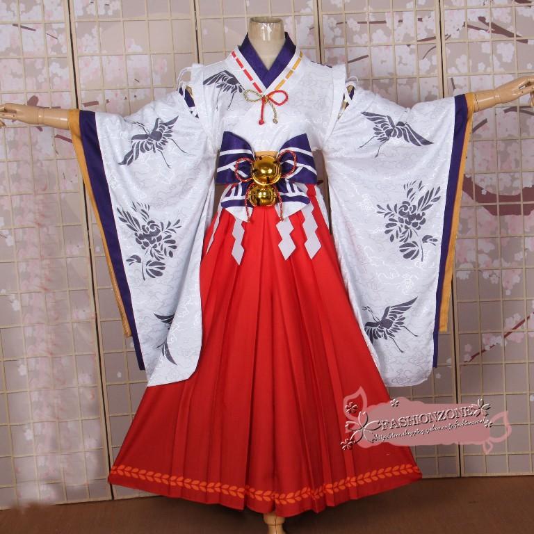 巫女コスプレ衣装　新品 陰陽師風 ミケツノカミ 新式神稲神 巫女服 着物 舞台衣装コスプレ衣装