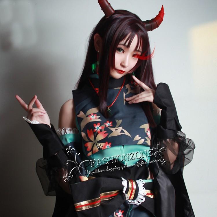 陰陽師風吸血姫 紫裘碧染 着物 舞台衣装コスプレ衣装 ウィッグ 牛の角 イヤリング Cosplay コスチューム セットアップ レディース 大人 仮装 変装 Cos215 Fashion Zone 通販 Yahoo ショッピング