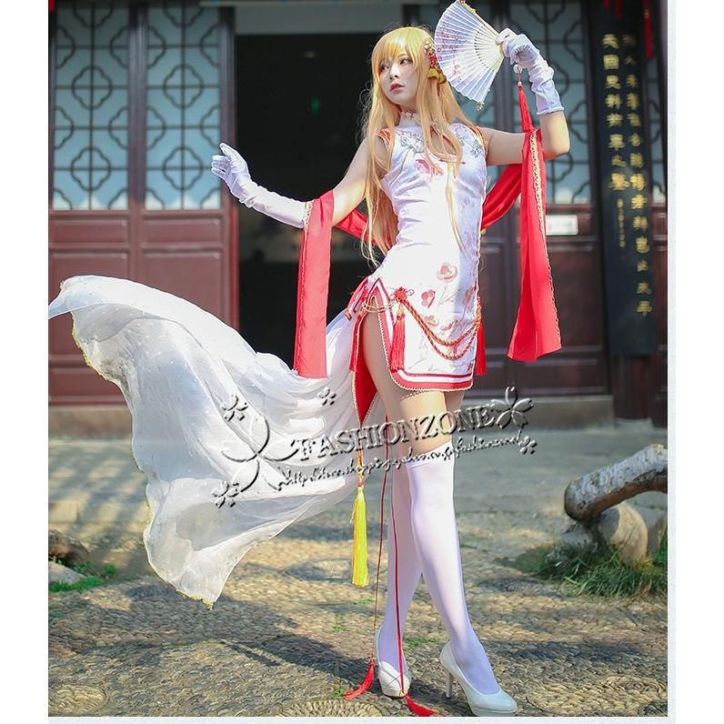 ソードアート オンライン風 Sao アスナ結城明日奈 チャイナドレス 同人 ワンピース コスプレ衣装 ウイッグ Cosplayキャラクター 変装 Cos271 Fashion Zone 通販 Yahoo ショッピング