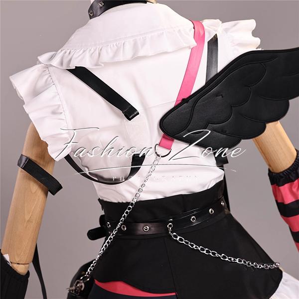 VTuber ホロライブ hololive 風 兎田ぺこら 堕天使パンク風 コスプレ衣装 ウィッグ cosplay ハロウィン 演出服 変装_8