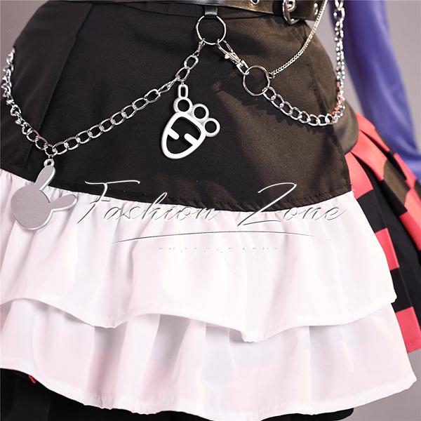 VTuber ホロライブ hololive 風 兎田ぺこら 堕天使パンク風 コスプレ衣装 ウィッグ cosplay ハロウィン 演出服 変装_12