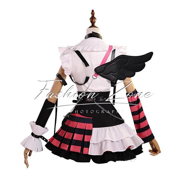 VTuber ホロライブ hololive 風 兎田ぺこら 堕天使パンク風 コスプレ衣装 ウィッグ cosplay ハロウィン 演出服 変装_3