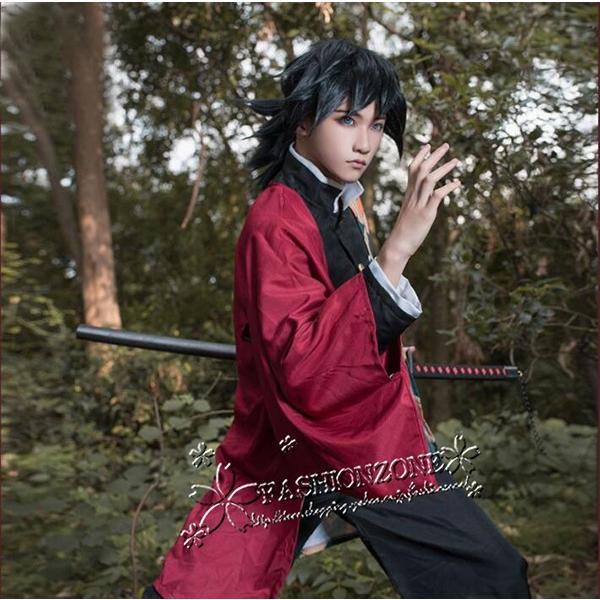 鬼滅の刃 風 冨岡義勇 コスプレ衣装 ウィッグ靴 道具 武器 刀 cosplay