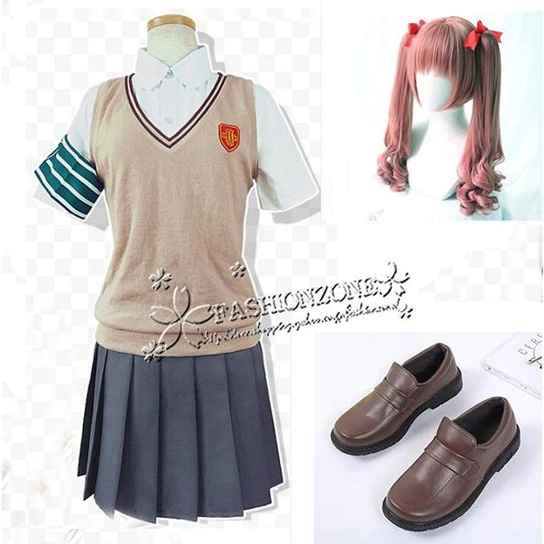 とある科学の超電磁砲 風 御坂美琴 コスプレ衣装 制服 ウィッグ とある科学の超電磁砲 風 御坂美琴 コスプレ衣装 制服 ウィッグ