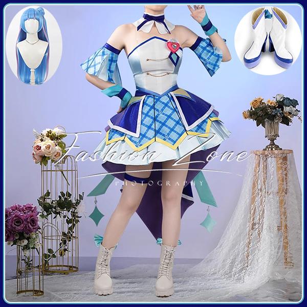 キュアパイン コスプレ 衣装 ウィッグ付き 送料無料◇キミとアイドルプリキュア 風 蒼風なな キュアウインク Cure