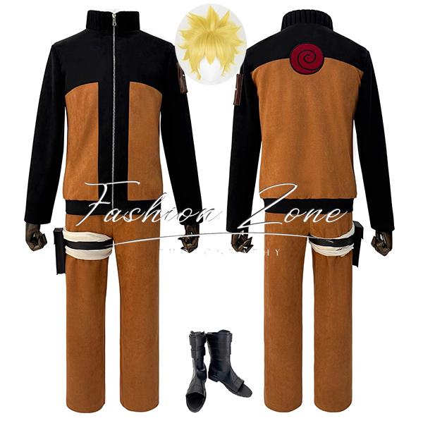 うずまきナルト コスプレ フルセット 送料無料◇NARUTO -ナルト- 風 うずまき ナルト コスプレ衣装 ウィッグ