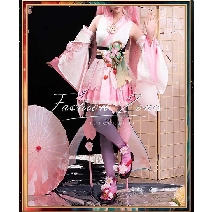 送料無料◇陰陽師 初音ミク 桜スキン コスプレ衣装 ウィッグ 靴 送料無料◇陰陽師 初音ミク 桜スキン コスプレ衣装 ウィッグ 靴