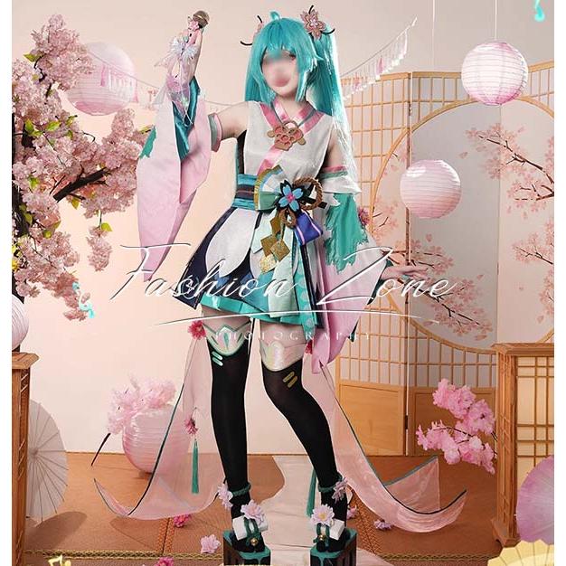 送料無料◇陰陽師 初音ミク 風 覚醒後 コスプレ衣装 ウィッグ 靴 送料無料◇陰陽師 初音ミク 風 覚醒後 コスプレ衣装 ウィッグ 靴
