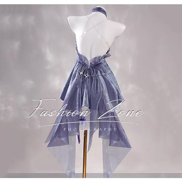 新世紀エヴァンゲリオン 風 綾波レイ ドレス  コスプレ衣装 ウィッグ cosplay ハロウィン 演出服 変装の画像