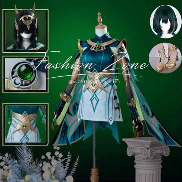 原神 風 ネフェル Nefer コスプレ衣装 ウィッグ 靴 cosplay ハロウィン