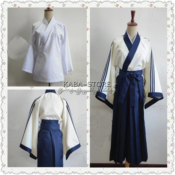 送料無料◇銀魂 風 志村新八 コスプレ衣装 着物 男/女サイズcosplay